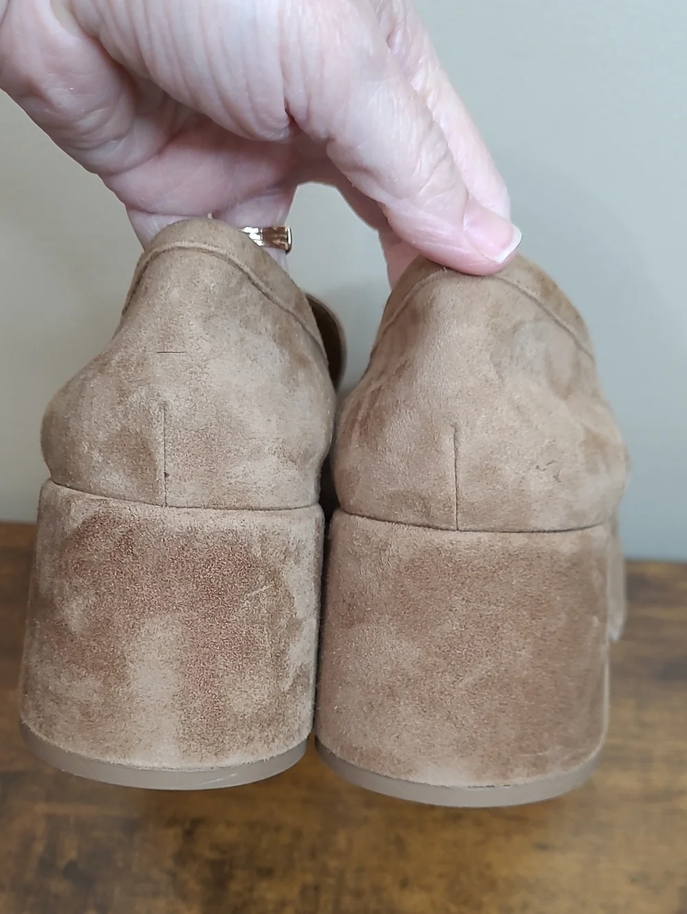 NWOT Dolce Vita YANNI Tan Suede Chunky Platform Loafers size 8.5